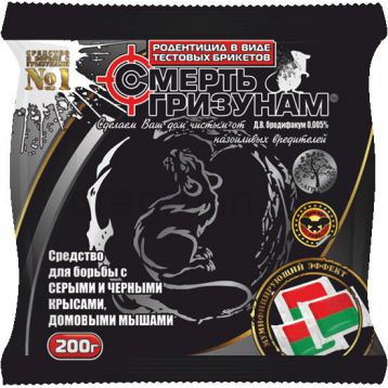 Родентицид Смерть гризунів (тісто)