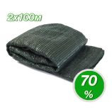 Затіняюча сітка на 70% 2х100м. зелена (Agreen)
