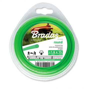 Жилка (леска) для триммера TRIMMER круглый переплет 15м (Bradas)
