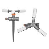 Зрошувач обертовий 3-ріжковий WHITE LINE пластиковий на кілочку