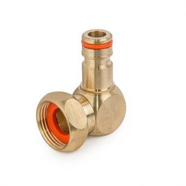 З'єднання кутове на кран, поворотне, внутрішня різьба 3/4" BRASS 