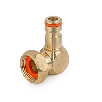 Соединение угловое на кран, поворотное, внутренняя резьба 3/4" BRASS 