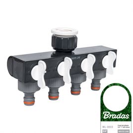 Распределитель с 4 кранами РВ 3/4" WHITE LINE 