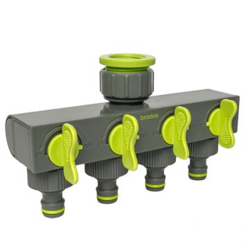 Розподільник з 4 кранами РВ 3/4" LIME EDITION 