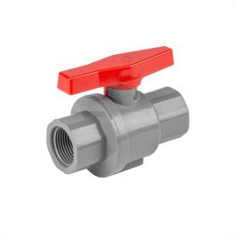 Шаровой кран для труб ПВХ PN10 - одинарный штуцер 1 1/4" (Bradas)
