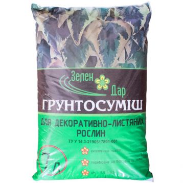 Грунтосмесь Зеленый дар для декоративно-лиственных 