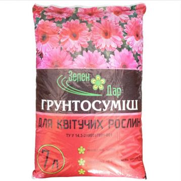 Грунтосмесь Зеленый дар для цветущих 