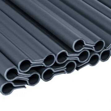 Клипсы для оградительной ленты SOLID 19 см серые (20 шт.) 