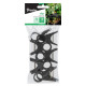 Зажимы (клипсы, прищепки) для крепления растений 20 мм черные (10 шт.) TYK20BK/10 (Bradas)
