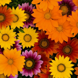 Нью Дей F1 bright mix насіння газанії крупноквіткової 20-25см (Pan American)