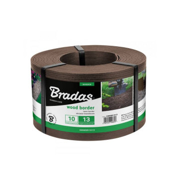 Бордюр садовий WOOD BORDER 13 см коричневий OBWBR1013 (Bradas)