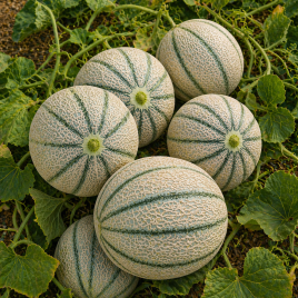 Конкуиста F1 семена дыни тип Канталупе средней 75 дн. 1,2-1,6 кг окр. зел./оран. (Enza Zaden)