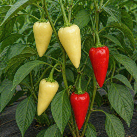 Фиеста F1 семена перца сладкого тип Венгерский раннего 55-60 дн. 150-170 гр. 16-18х7-8см сл.кость/красн. (LibraSeeds)