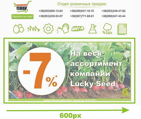 Формат рекламы в рассылке